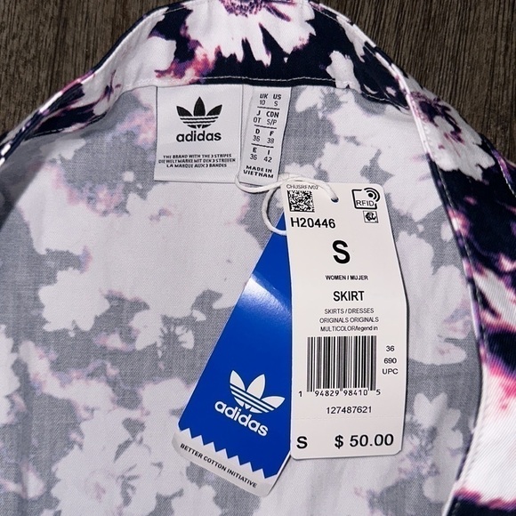 Adidas button front floral mini skirt - Picture 8 of 15